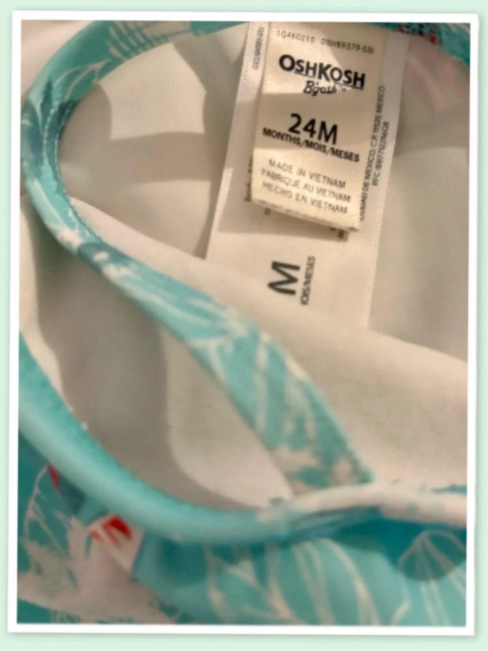 OSHKOSH Infant Swimsuit ~ Size 24 Mo.